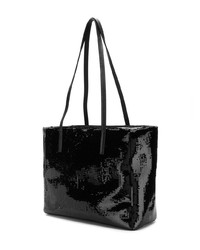 schwarze Shopper Tasche aus Pailletten von Miu Miu