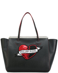 schwarze Shopper Tasche aus Pailletten von Philipp Plein