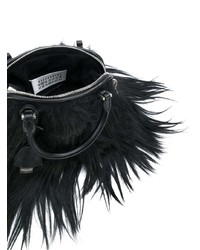 schwarze Shopper Tasche aus Pelz von Maison Margiela