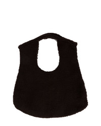 schwarze Shopper Tasche aus Pelz von Numero 10