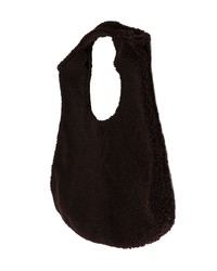 schwarze Shopper Tasche aus Pelz von Numero 10