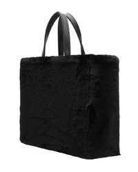 schwarze Shopper Tasche aus Pelz von Natasha Zinko
