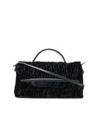 schwarze Shopper Tasche aus Pelz von Zanellato