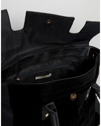 schwarze Shopper Tasche aus Samt von Pieces