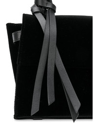 schwarze Shopper Tasche aus Samt von Elena Ghisellini