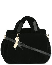 schwarze Shopper Tasche aus Samt von See by Chloe