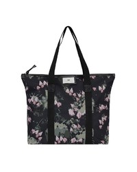 schwarze Shopper Tasche aus Segeltuch mit Blumenmuster von DAY Birger et Mikkelsen