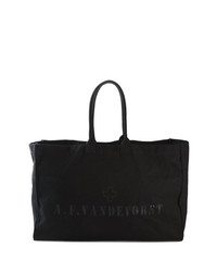 schwarze Shopper Tasche aus Segeltuch von A.F.Vandevorst