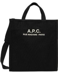 schwarze Shopper Tasche aus Segeltuch von A.P.C.