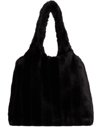 schwarze Shopper Tasche aus Segeltuch von Anna Sui