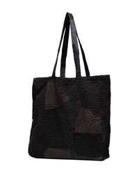 schwarze Shopper Tasche aus Segeltuch von By Walid