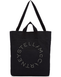 schwarze Shopper Tasche aus Segeltuch von Stella McCartney