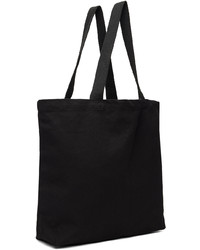schwarze Shopper Tasche aus Segeltuch von MAISON KITSUNÉ
