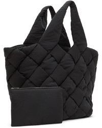 schwarze Shopper Tasche aus Segeltuch von Bottega Veneta