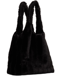 schwarze Shopper Tasche aus Segeltuch von Anna Sui