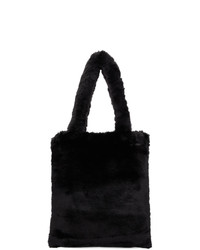 schwarze Shopper Tasche aus Segeltuch von Sulvam