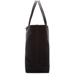 schwarze Shopper Tasche aus Segeltuch von Saint Laurent