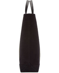 schwarze Shopper Tasche aus Segeltuch von Saint Laurent