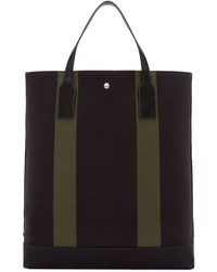 schwarze Shopper Tasche aus Segeltuch von Saint Laurent