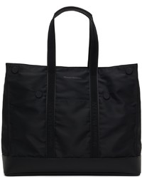 schwarze Shopper Tasche aus Segeltuch von Alexander McQueen