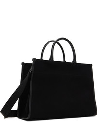 schwarze Shopper Tasche aus Segeltuch von Lanvin