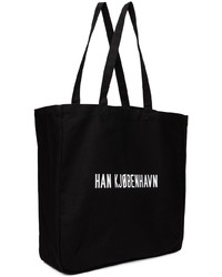 schwarze Shopper Tasche aus Segeltuch von Han Kjobenhavn