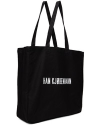 schwarze Shopper Tasche aus Segeltuch von Han Kjobenhavn
