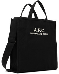 schwarze Shopper Tasche aus Segeltuch von A.P.C.