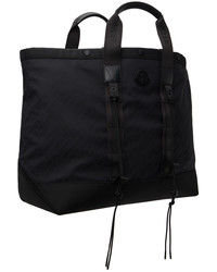 schwarze Shopper Tasche aus Segeltuch von Moncler