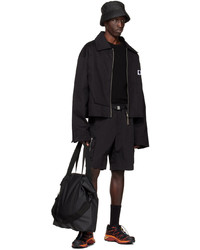 schwarze Shopper Tasche aus Segeltuch von Rains