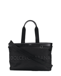 schwarze Shopper Tasche aus Segeltuch von Dolce & Gabbana