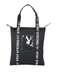 schwarze Shopper Tasche aus Segeltuch von George Gina & Lucy