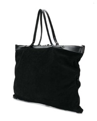 schwarze Shopper Tasche aus Segeltuch von Saint Laurent