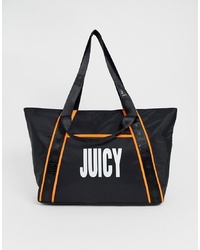 schwarze Shopper Tasche aus Segeltuch von Juicy Couture