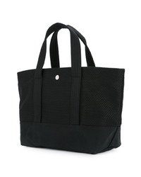 schwarze Shopper Tasche aus Segeltuch von Cabas