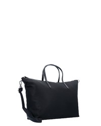 schwarze Shopper Tasche aus Segeltuch von Lacoste