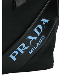 schwarze Shopper Tasche aus Segeltuch von Prada