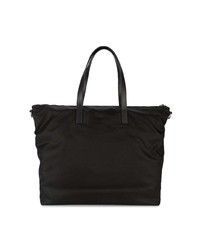 schwarze Shopper Tasche aus Segeltuch von Prada