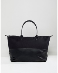 schwarze Shopper Tasche aus Segeltuch von Mi-pac
