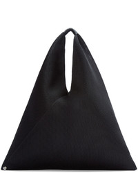 schwarze Shopper Tasche aus Segeltuch von MM6 MAISON MARGIELA