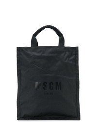 schwarze Shopper Tasche aus Segeltuch von MSGM