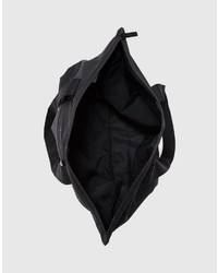 schwarze Shopper Tasche aus Segeltuch von Rains