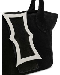 schwarze Shopper Tasche aus Segeltuch von Dorateymur
