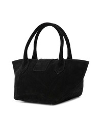 schwarze Shopper Tasche aus Segeltuch von Dorateymur