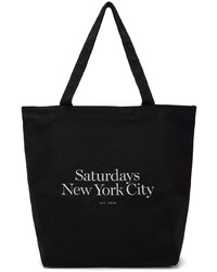 schwarze Shopper Tasche aus Segeltuch von Saturdays Nyc
