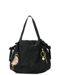 schwarze Shopper Tasche aus Segeltuch von See by Chloe