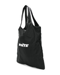schwarze Shopper Tasche aus Segeltuch von Off-White