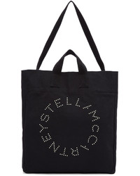 schwarze Shopper Tasche aus Segeltuch von Stella McCartney