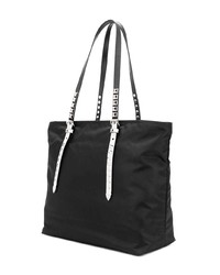 schwarze Shopper Tasche aus Segeltuch von Prada