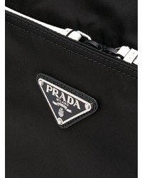 schwarze Shopper Tasche aus Segeltuch von Prada